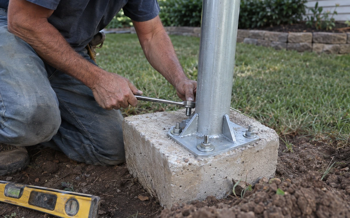 Flagpole installation contractor